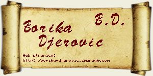 Borika Đerović vizit kartica
